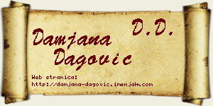 Damjana Dagović vizit kartica